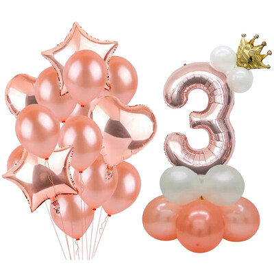 

Digital Balloons Birthday Childrens Holiday Party Marriage Proposal Expression Company Anniversary Celebration Number 3 Set