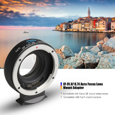 

KIPON EF-FX AF 07X Auto Focus Lens Mount Adapter Ring for Canon EOS EF Lens to Fuji X-mount Camera