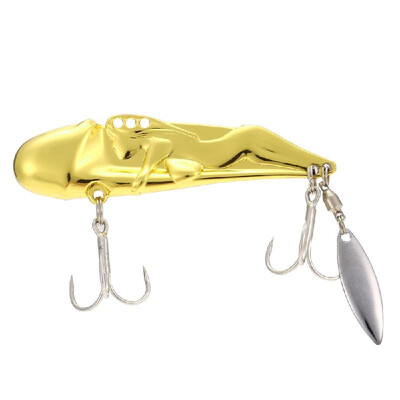 

10g 15g 25g Fishing Lure with 2 Triple Hooks Spoon Lure Fishing Bait with Reflective Metal Tail Carp Fishing Tackles