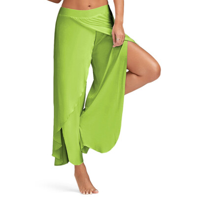 

High Slit Flowy Layered Palazzo Pants