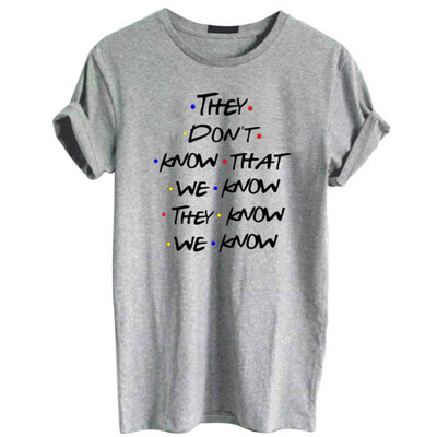 

Friends T-Shirt Letter Printing Lunoakvo Shirt Friends Tshirt Short Sleeve Womens Top Tee