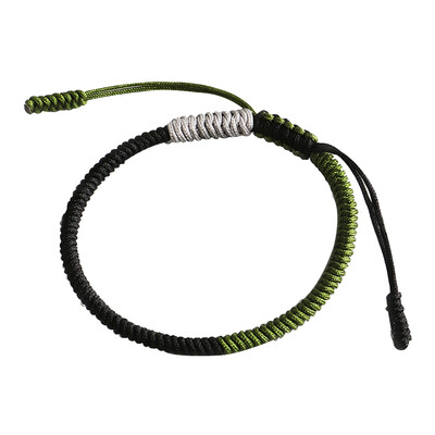 

Hand-knitted Silk Woven Rope Bracelet Buddhism Adjustable Gift