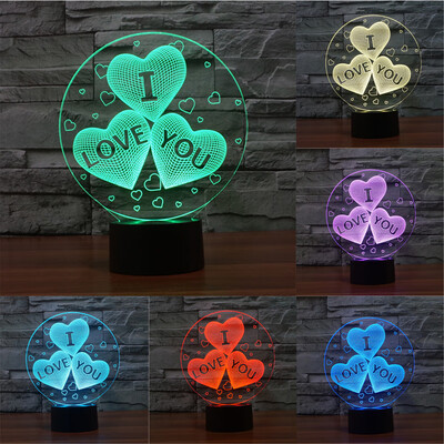 

〖Follure〗3D illusion Visual Night Light 7 Colors Change LED Desk Lamp Bedroom Home Decor