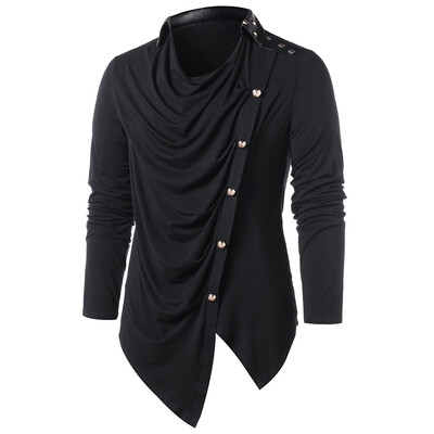 

Asymmetric Rivet Heaps Collar T-shirt