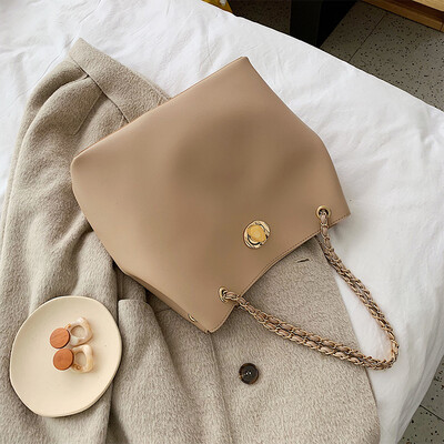 

Net red&casual big bag chic chain large-capacity womens bag new 2019 atmosphere tote bag portable one-shoulder bag