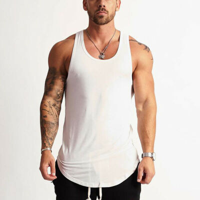 

Mens Gym Vest Racerback Bodybuilding Muscle Stringer Plain Tank Top Fitness Lot