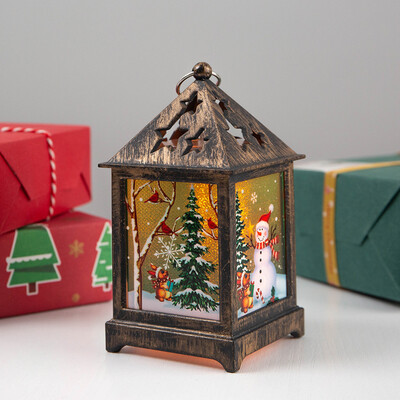 

〖Follure〗Glowing Christmas Cabin Xmas House Glowing With Light For Christmas Party Decor