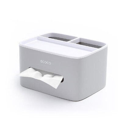 

ECOCO Multifunctional Facial Tissue Box Cover Napkin Holder Dispenser Storage Box Case Caddy Organizer with Removable Jewery Tray