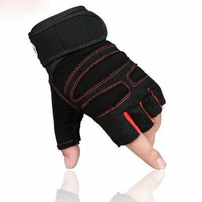 

Weight lifting Gym Gloves Training Fitness Wrist Wrap Workout Exercise Sports