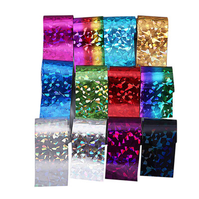 

Toponeto 12PCS Design Nail Art Foil Stickers Transfer Decal Tips 420CM Manicure Decor