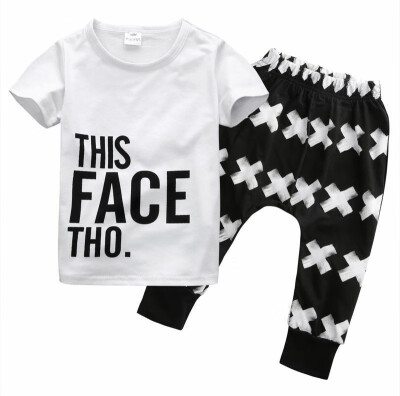 

2PCS Baby Boys Toddler T-shirt Tops Pants Summer Outfits Set Clothes 0-5T US