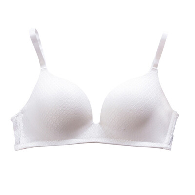 

Women Sexy Lingerie Push Up Solid Color Thin Bra Smooth No Rims Adjustment Casual Underwear