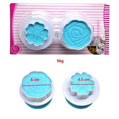 

2PcsSet Mini Maple Plum Shape Fondant Cake Mold Spring Embossing Mold Biscuit Cookies Cutter Diy Cake Decorating Tools