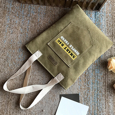 

Tailored Fashion Women Canvas Bag Handbag Shopping Bag Shoulder Bag Folding Bag Black
