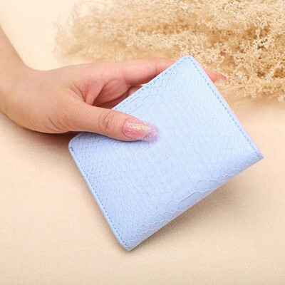 

Women Bifold Pocket Wallet PU Leather Zipper Credit Card Holder with ID Window Mini Purse Small Clutch
