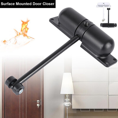 

Surface Mounted Door Closer Spring Loaded Adjustable Automatic Fire Rated