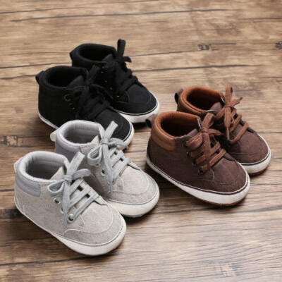 

Cute Toddler Baby Shoes Boy Girl Soft Soles Anti-slip Crib Lace-Up Sneaker 0-18M