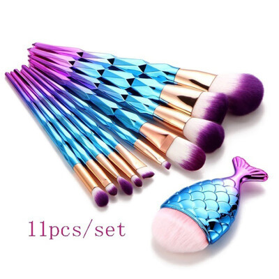 

〖Follure〗11PCS Fony Make Up Foundation Eyebrow Eyeliner Blush Cosmetic Concealer Brushes