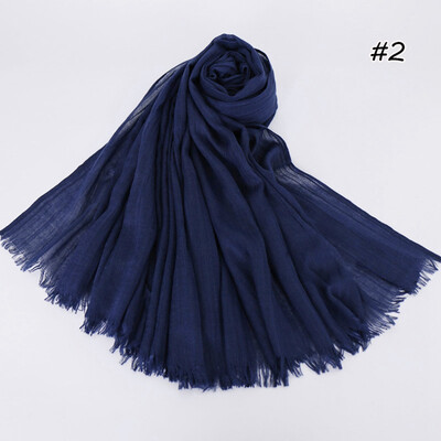 

yangzhoujinbei Exquisite Life Essentials Fashion Printed Long Scarf Cozy Soft Solid Color Cotton&Linen Womens Hair Scarf