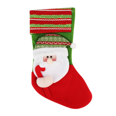 

Christmas Flannel Stockings Gifts Cloth Santa Elk Socks Xmas Candy Gift Bag For Children Fireplace Tree Christmas Decoration