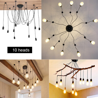 

Lamp HolderYMIKO 6810 Heads Industrial Vintage Style Pendant Light Holder Ceiling Lamp Hanger Fixtures