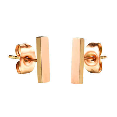 

1 Pairs Stud Earrings Stainless Steel Line Stick Stud Earring Rectangle Bar Stud for Men&Women 4 Colors