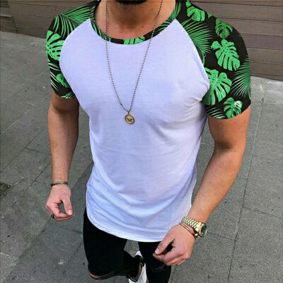 

Mens Fitness Tops Cotton O-Neck Gym Muscle Bodybuilding T-Shirt Tees Clothes