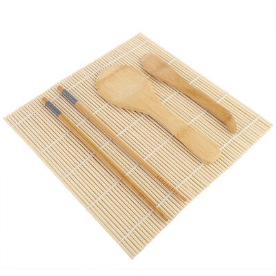 

Greensen 100 Bamboo Sushi Kit Rolling Mats Rice Paddle Rice Spreader Chopsticks