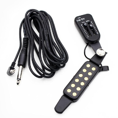 

AQ-601 12-hole Magnetic Sound Hole Guitar Pickup Transducer with Volume Tone Tuner Controller 65mm Male Plug 3m Audio Cable for 3