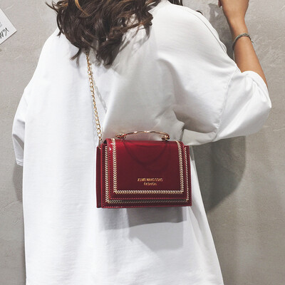 

Net red patent leather bag handbags new 2019 foreign gas Korean version of the wild portable small square bag chain shoulder Messenger bag