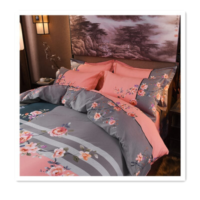 

2018 trend new cotton bedding cotton print four-piece