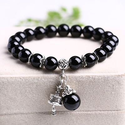 

Fashion black agate bracelet zodiac couple bracelets jewelry