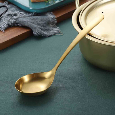 

Toponeto Rainbow Stainless Steel Soup Spoon Mixing Drinking Tools Metal Big Dessert