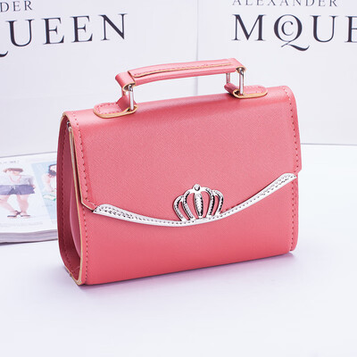

Womens Fashion Bag Crown New Korean Version of The Tide Small Square Bag Shoulder Diagonal Crossbody Handbags