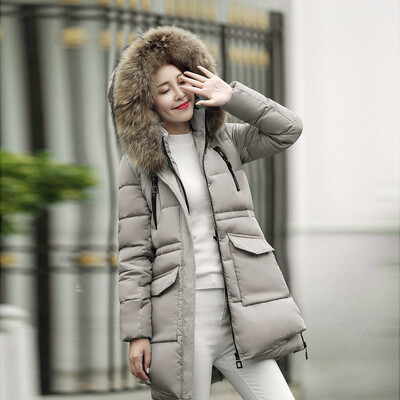 

Toponeto Women Winter Warm Outerwear Hooded Coat Slim Cotton-padded Jacket