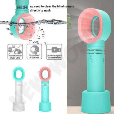 

Portable Bladeless Hand Held Cooler Mini USB No Leaf Handy Fan 360 Degrees 2019