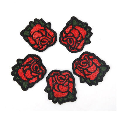 

Greensen Tiny Red Rose Embroidered Patch Flower Cloth Sticker Applique Craft Clothing Accessories