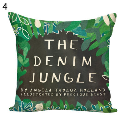 

Letter Leaves Square Throw Pillow Case Cushion Cover Home Sofa Bed Car Decor