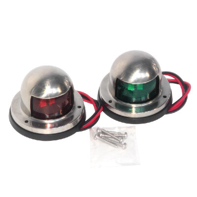 

12V 5W Marine Boat Yacht 1Navigation Red Light1Navigation Green Light Stainless Steel 3042 Pack