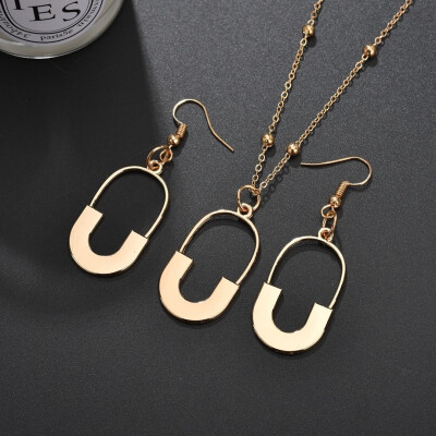 

Necklace Earrings Set Womens Drop Earrings Luxury Alloy Bag Shape Design Earrings Necklace Set Fashion Wedding Party Jewelry