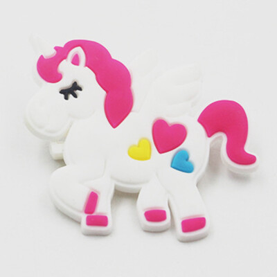 

Cute Silicone Unicorn Brooches For Kids Fashion Jewelry Accessories Children Party Gifts Horse Riding Enamel Pins Cartoon Brooch