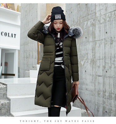 

The new winter 2018 down jacket women wear the long&medium length cotton jacket fat MM slimming coat on both sides