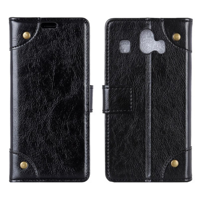 

MOONCASE Sharp 707SH copper buckle nappa leather case - black