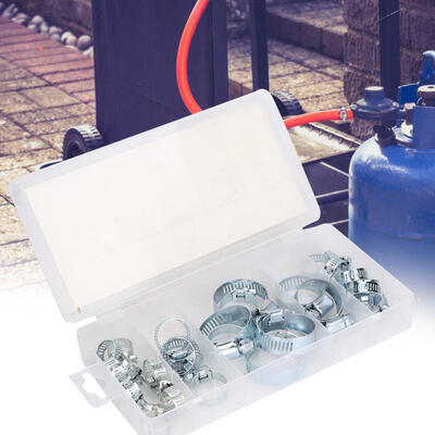 

Greensen 26 Pcs Carbon Steel Plated with Zinc Hose Clamps Hose Clamp Set