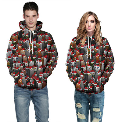 

Toponeto Women Me Christmas Fun Ugly 3D Print Long Sleeve Hoodie Coat Sport Casual Jacket