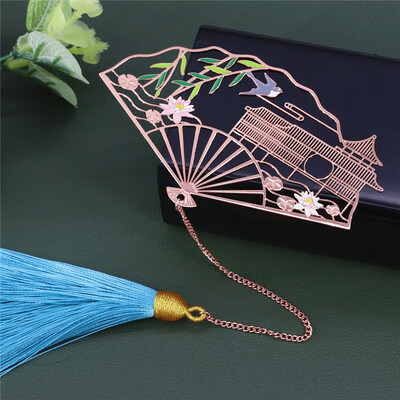 

Chinese style ancient fan-shaped bookmark teachers day gift