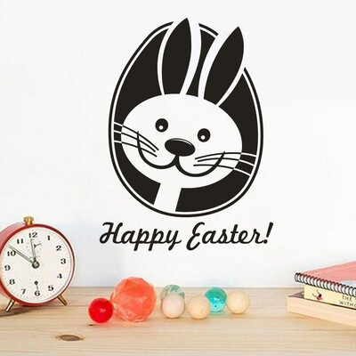 

〖Follure〗Happy Easter Rabbit Vinyl Decal Art Wall Sticker DIY Home Room Decor