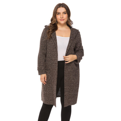 

Toponeto Women Large Size Top Cardigan Casual Pocket Long Sleeve Warm Jacket