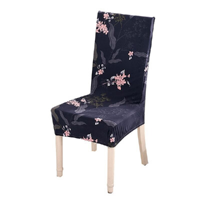 

Printed Chair Cover Soft Milk Silk Home Seat Protector Stretch Anti Dust