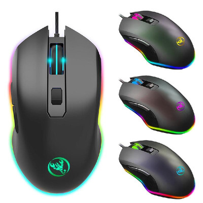 

HXSJ 6400DPI Wired Gaming Mouse Four Adjustable DPI RGB Gaming Mouse A866